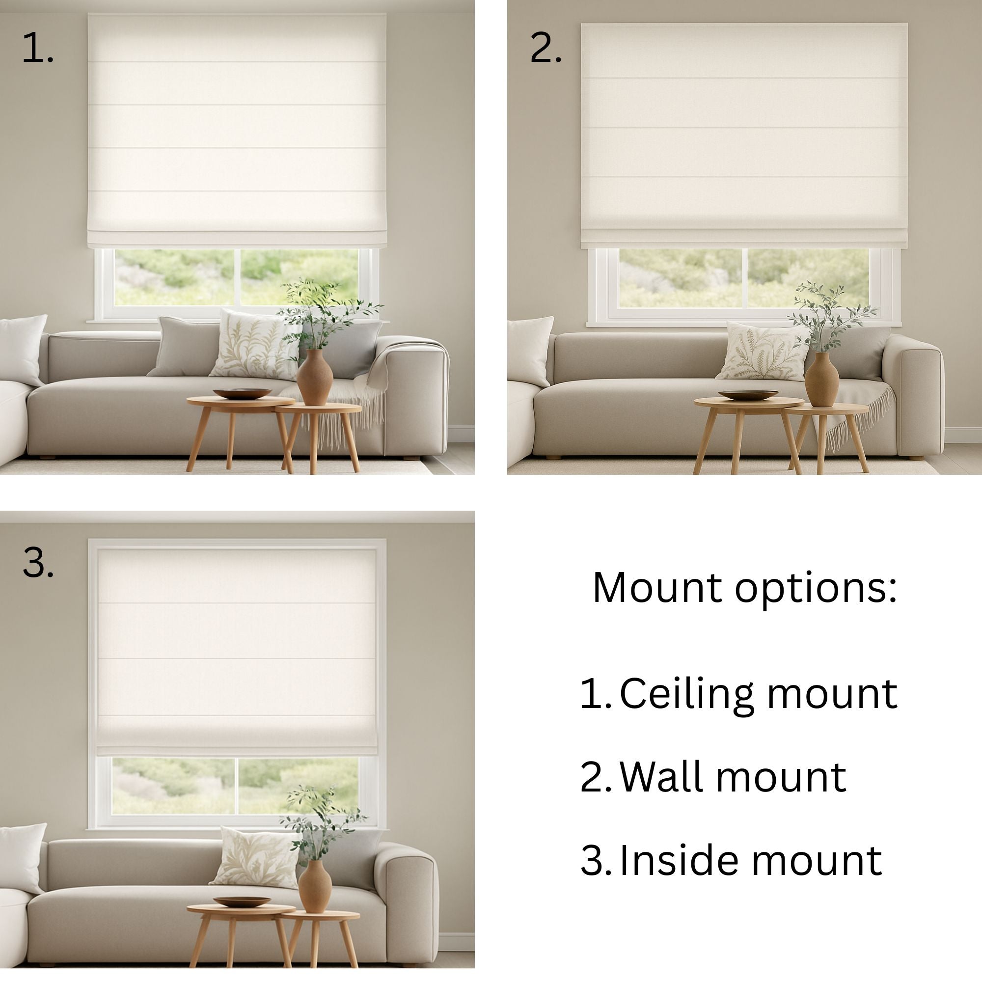 Roman Blind Elegant Black Abstraction