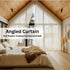Angled Curtains Custom Made | Rail System Included | Sloped Window Drapes for Cathedral/Vault Ceiling