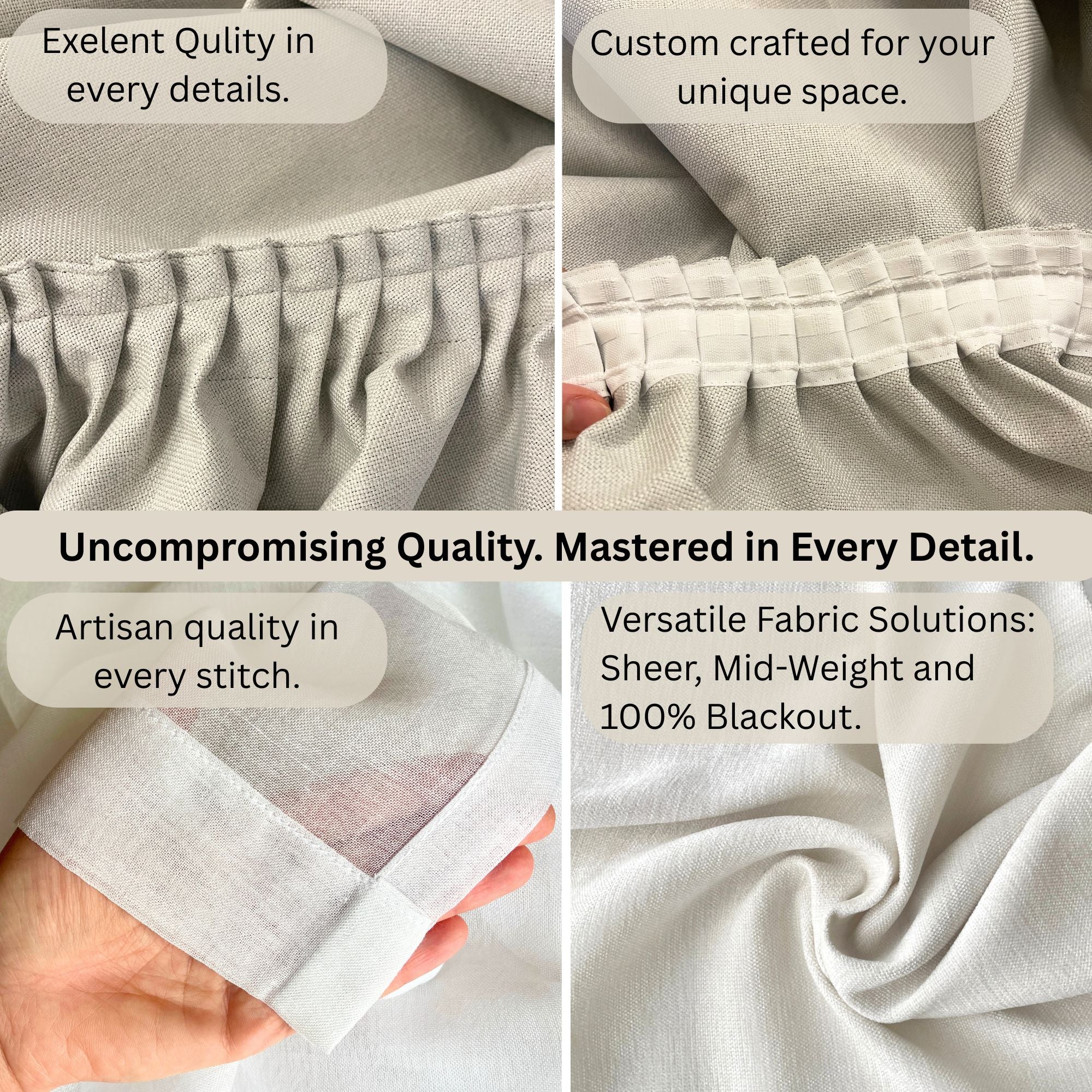 100% Linen Angled Curtains for A-Frame Windows - Custom Sloped Ceiling Rail Track System Included, Made-to-Measure Architectural Drapes