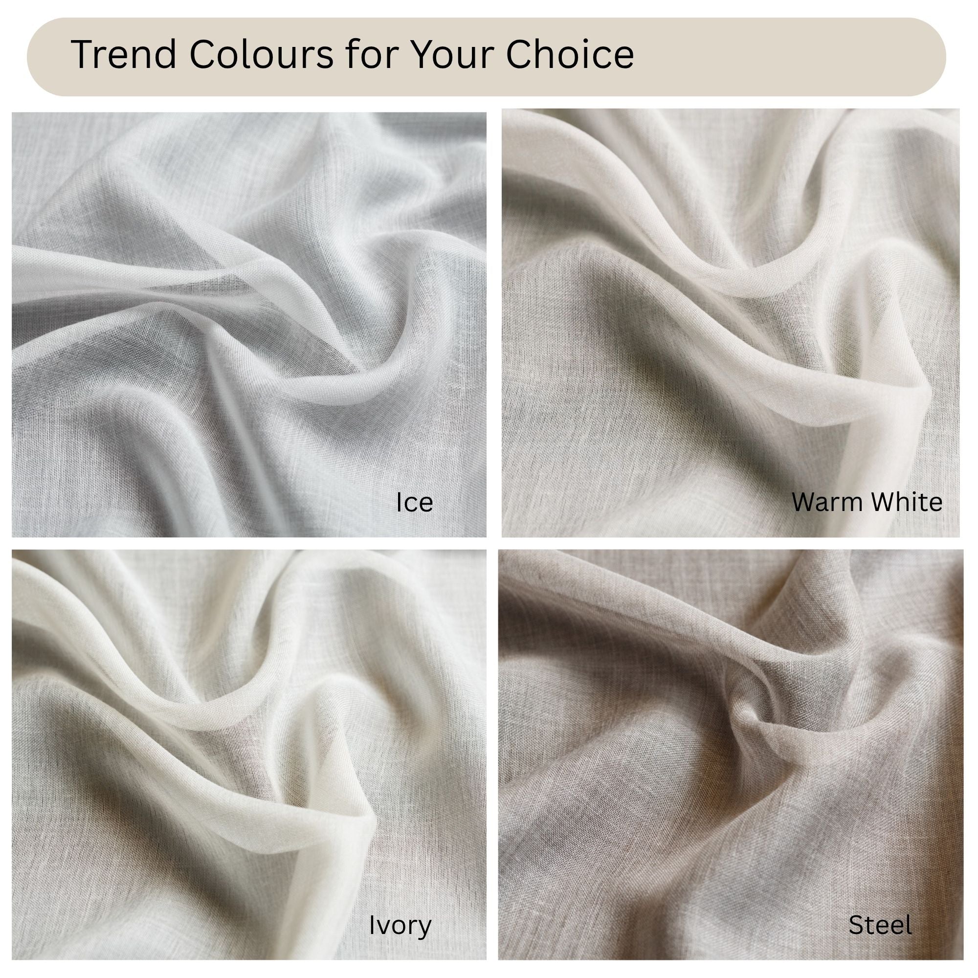 Close-up of the premium voile fabric texture on the Emily light-filtering window panels.