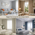 Blue Custom Curtains | Floe Collection: 11 Modern Light-Filtering Shades | Made-to-Measure for Living Rooms