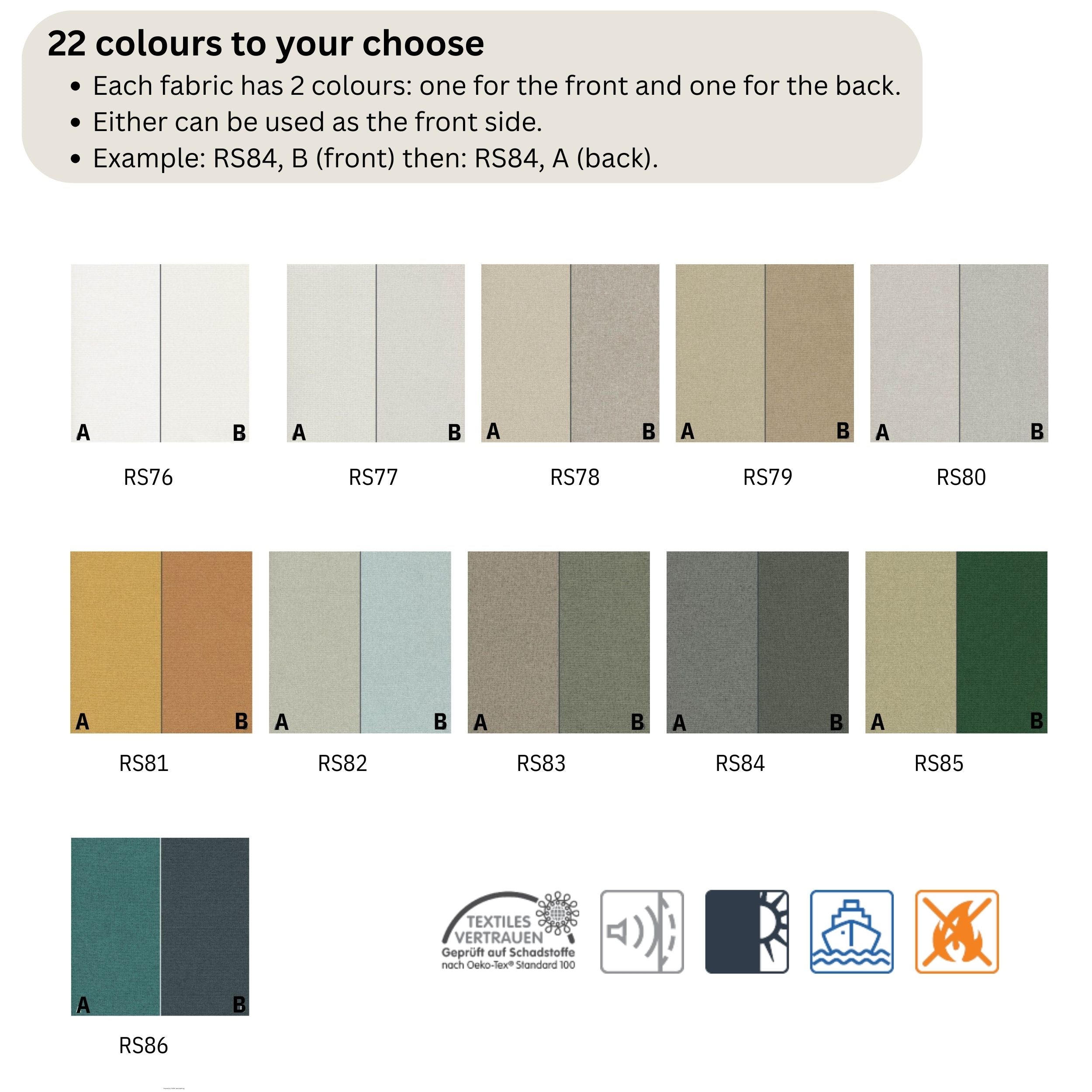 100% Blackout IMO Certified Fire-Retardant Curtains | Soundproof & Flame Retardant Reversible Drapes (21 Colours)