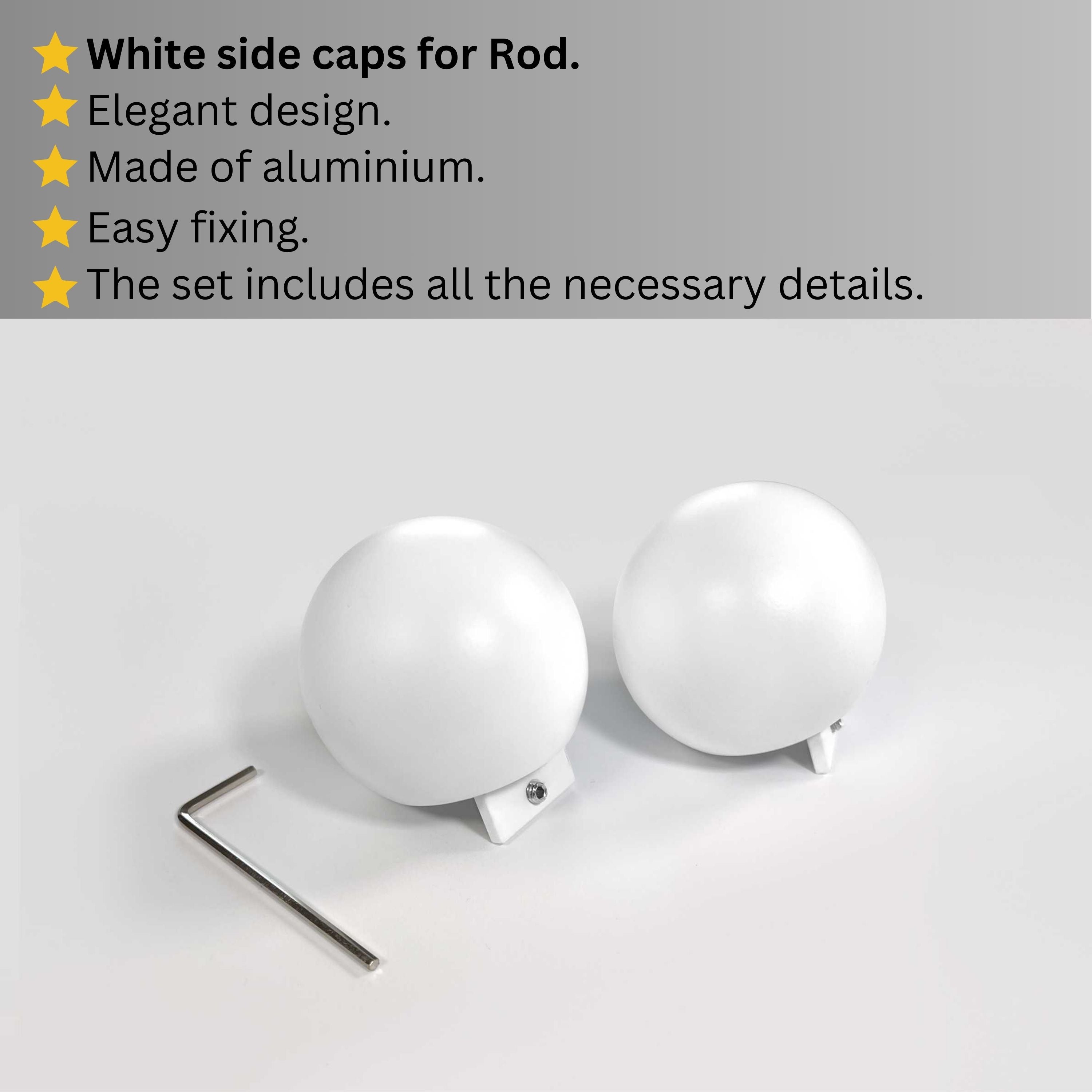 White Double Curtain Rod: Custom Sizes, Decorative Double Pole for Curtains, Sheers, and Blinds, Wall-Mount Poles