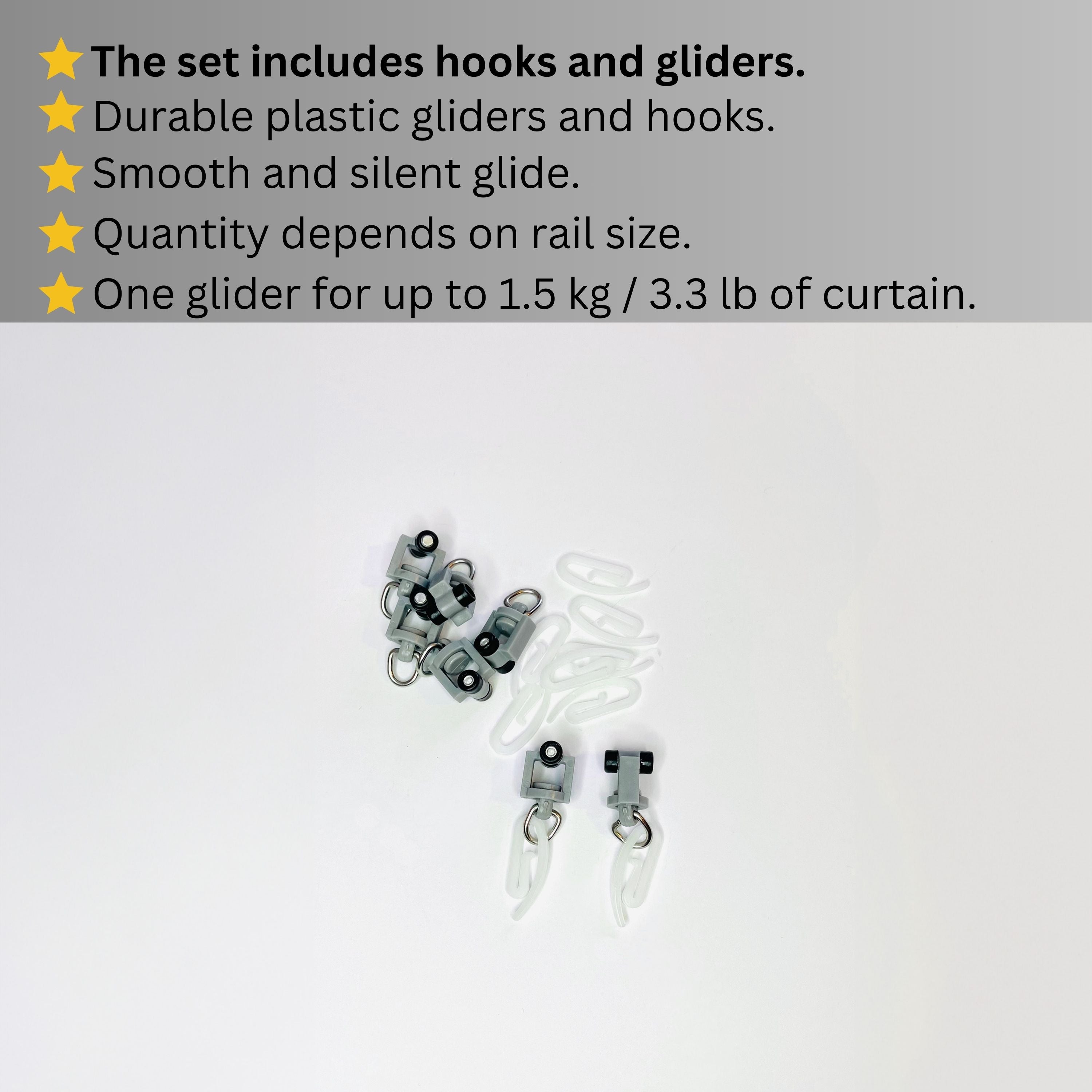 Silver Single Curtain Rail: Custom Sizes, Premium Wall-Mount Heavy-Duty Rail for Curtains, Blinds, and Sheers