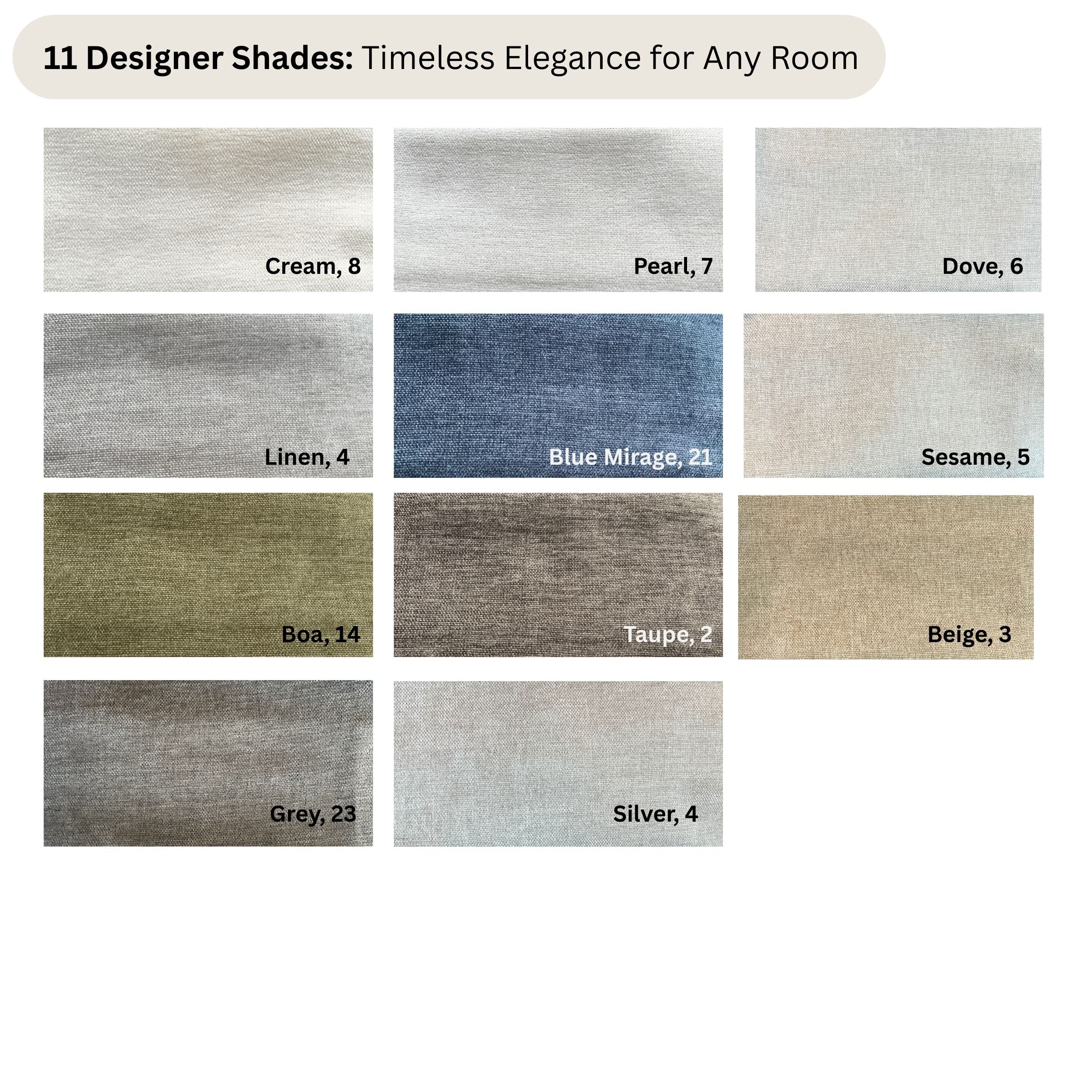 Blue Custom Curtains | Floe Collection: 11 Modern Light-Filtering Shades | Made-to-Measure for Living Rooms