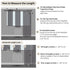 Instructions on how to measure curtain lengths for different styles.