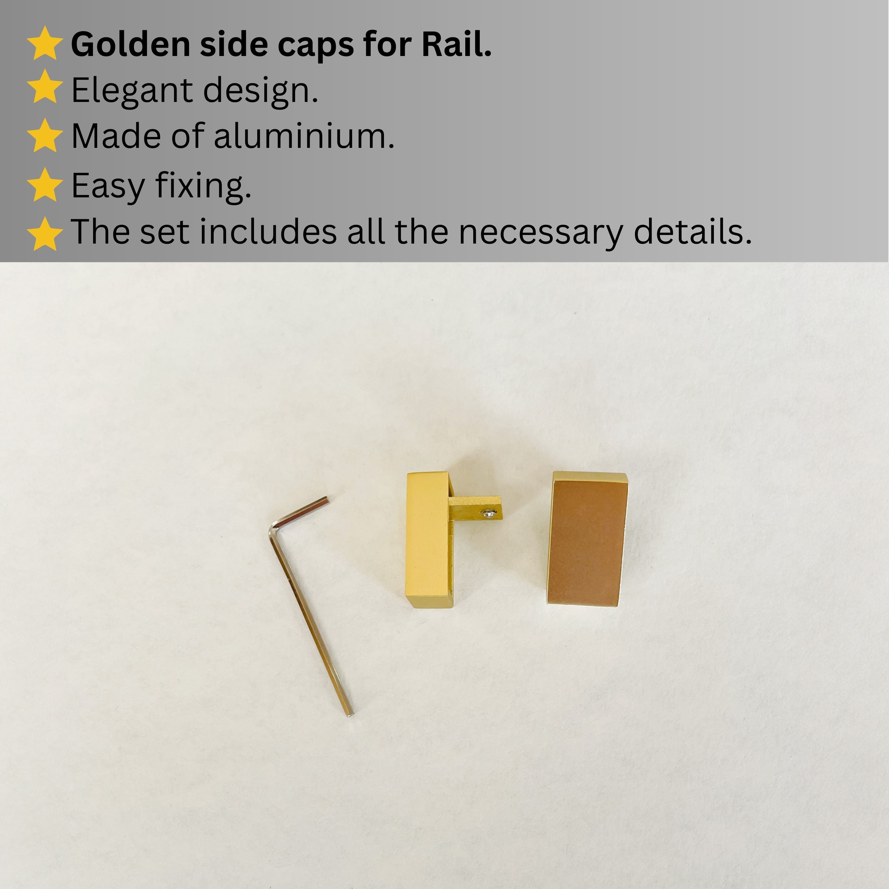 Golden Single Curtain Rail: Custom Sizes, Decorative Single Rail for Curtains, Sheers, and Blinds, Wall-Mount Single Track