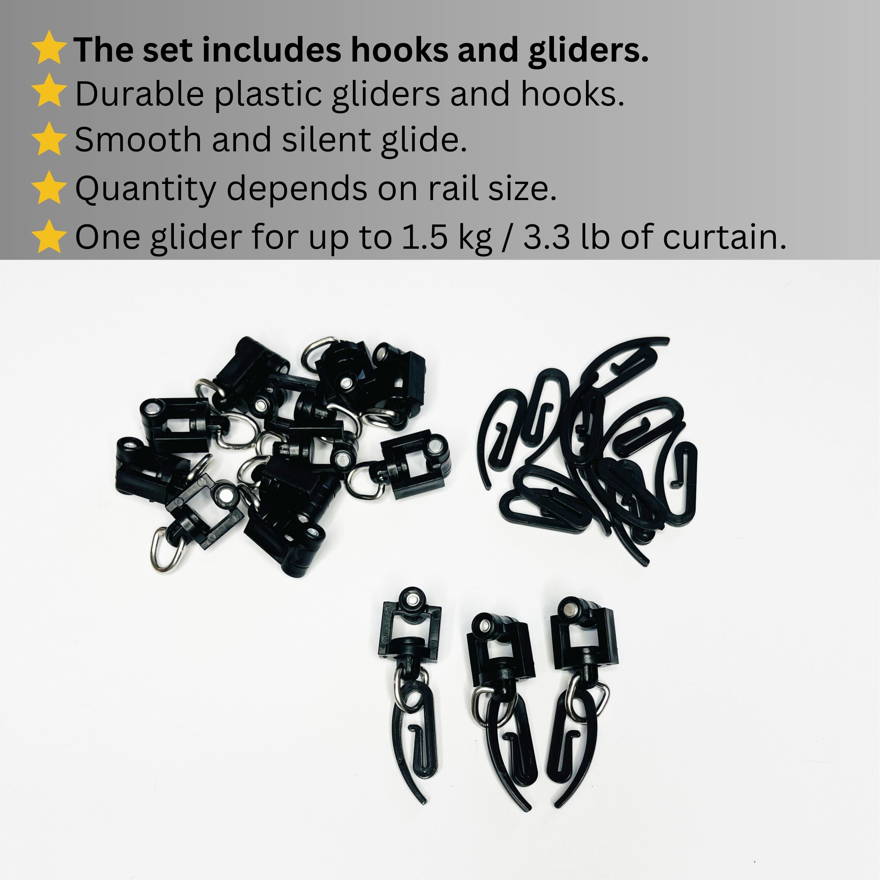 Black Matte Single Curtain Rail: Custom Sizes, Decorative Single Rail for Curtains, Sheers, and Blinds, Wall-Mount Single Track