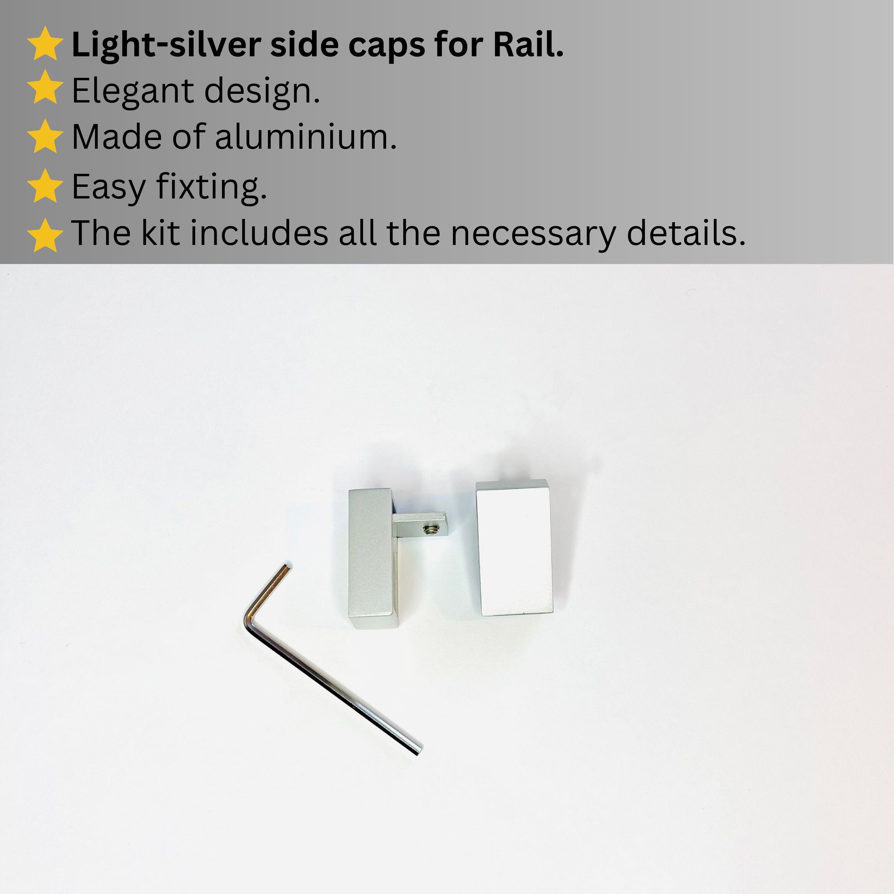 Silver Single Curtain Rail: Custom Sizes, Premium Wall-Mount Heavy-Duty Rail for Curtains, Blinds, and Sheers