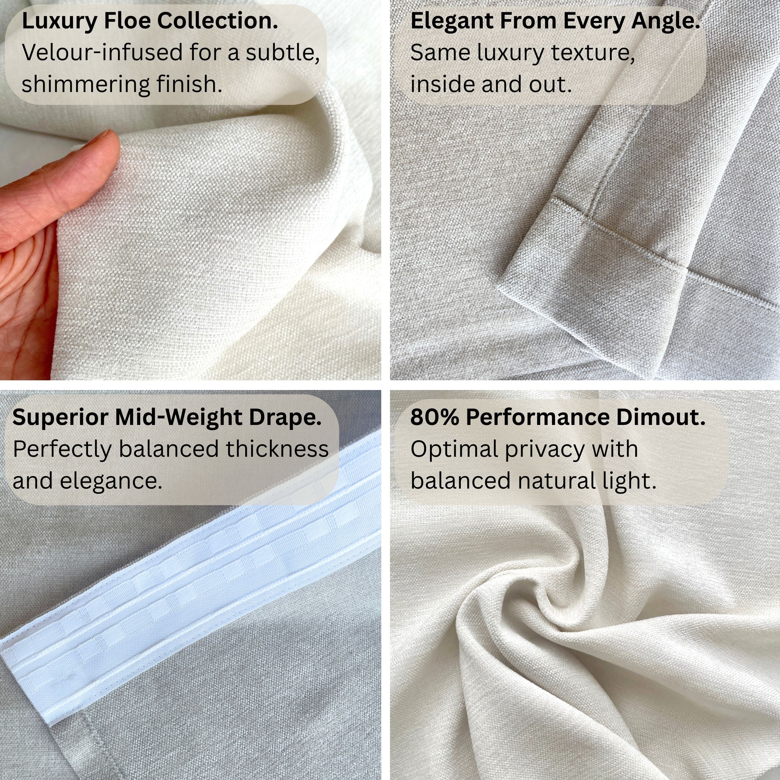 Blue Custom Curtains | Floe Collection: 11 Modern Light-Filtering Shades | Made-to-Measure for Living Rooms