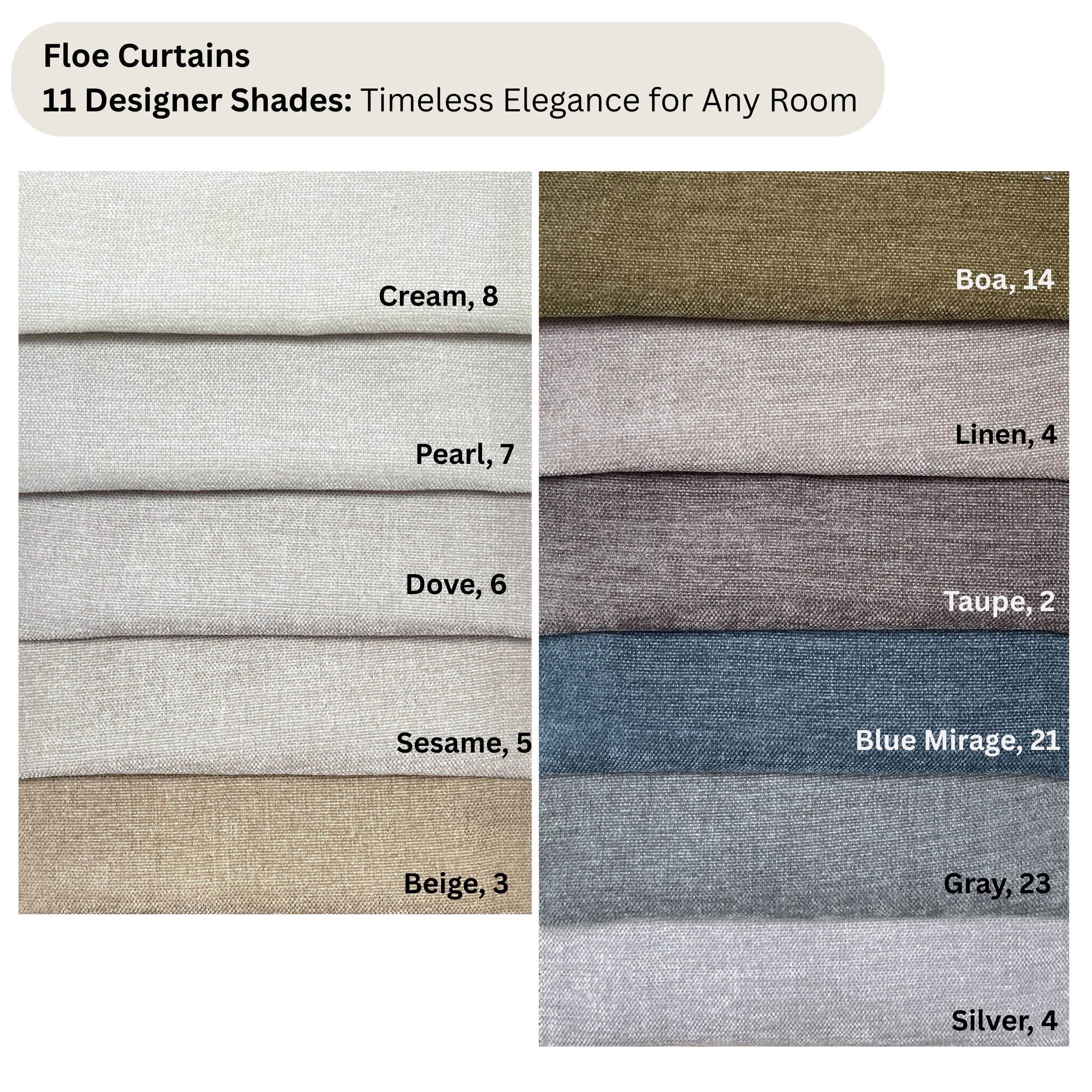 Blue Custom Curtains | Floe Collection: 11 Modern Light-Filtering Shades | Made-to-Measure for Living Rooms