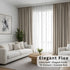 Sesame Floe Collection: Modern Light Filtering Curtains for Living Room | Custom Sizes