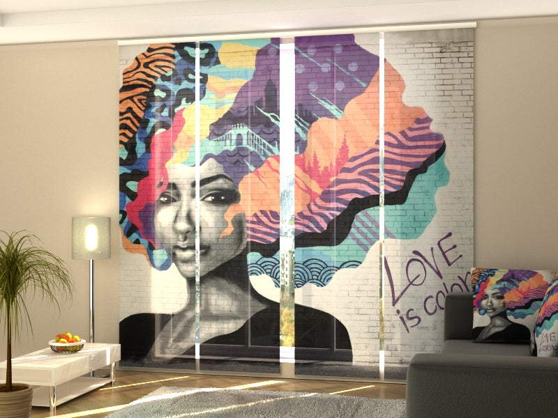 Custom-Made Modern Sliding Panel Curtains for Thermal Spas, Tailored Vertical Blinds for Wellness Studios, Branded Panel Track Blinds with Logo for Beauty Salons