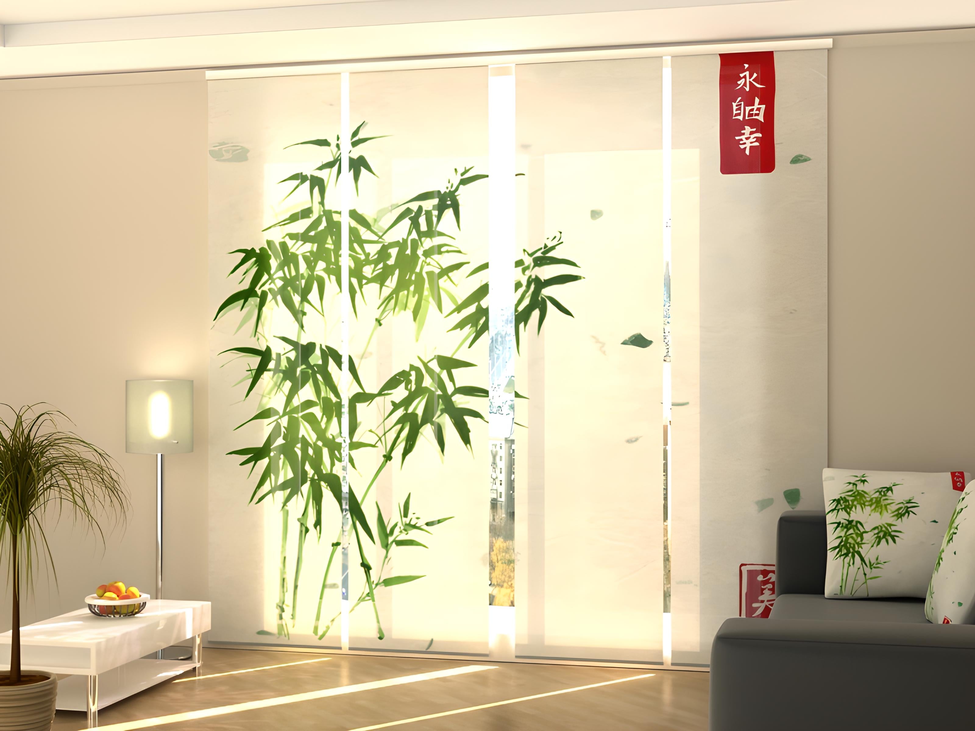 Custom-Made Modern Sliding Panel Curtains for Thermal Spas, Tailored Vertical Blinds for Wellness Studios, Branded Panel Track Blinds with Logo for Beauty Salons
