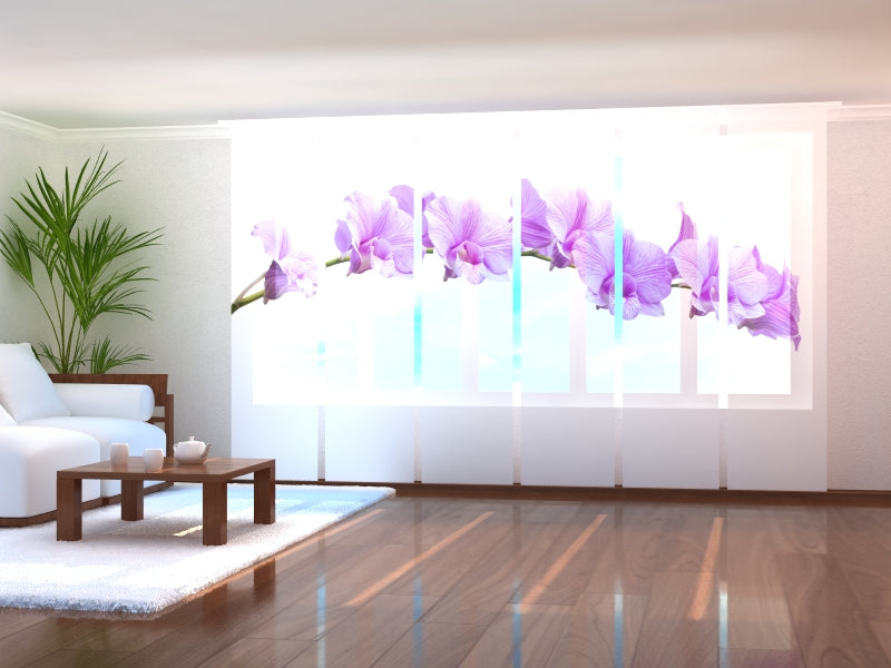Sliding Panel Curtain Awesome Lilac Orchids