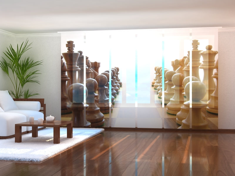 Sliding Panel Curtain Chess Forces