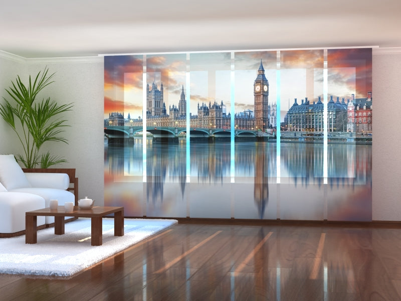 Sliding Panel Curtain London Big Ben and Houses of Parliament