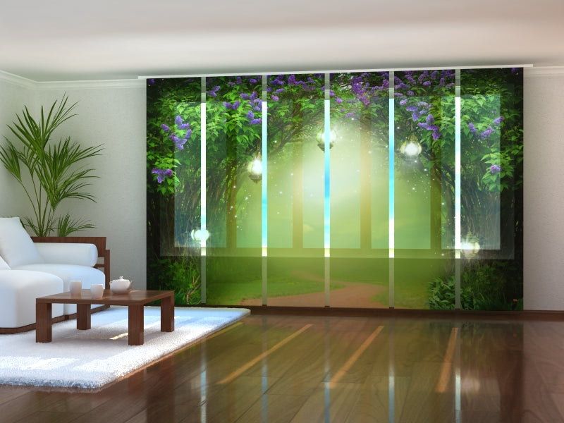 Sliding Panel Curtain Magic Lilac Forest