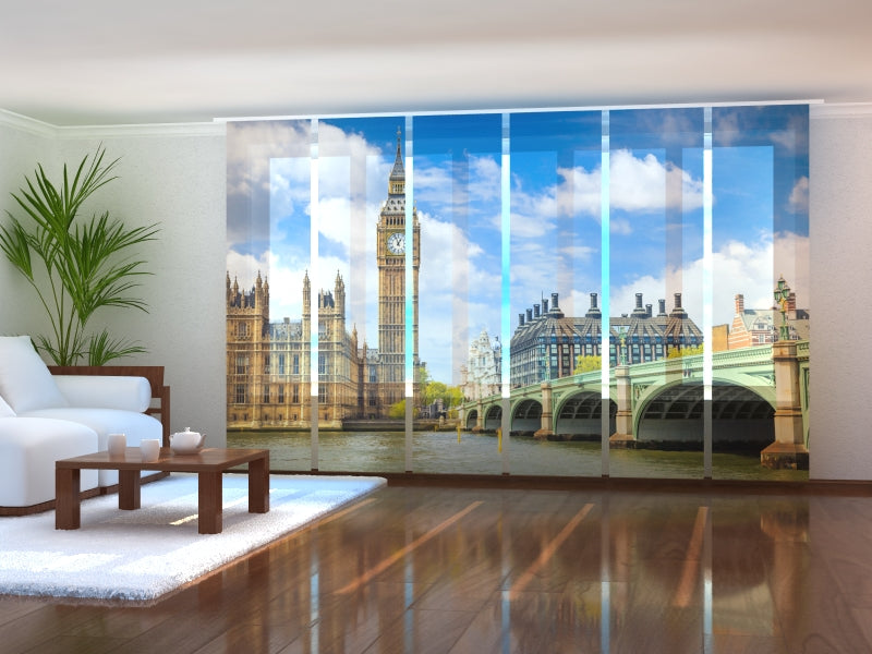 Sliding Panel Curtain Old London