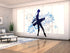 Sliding Panel Curtain Elegant Ballerina Silhouette