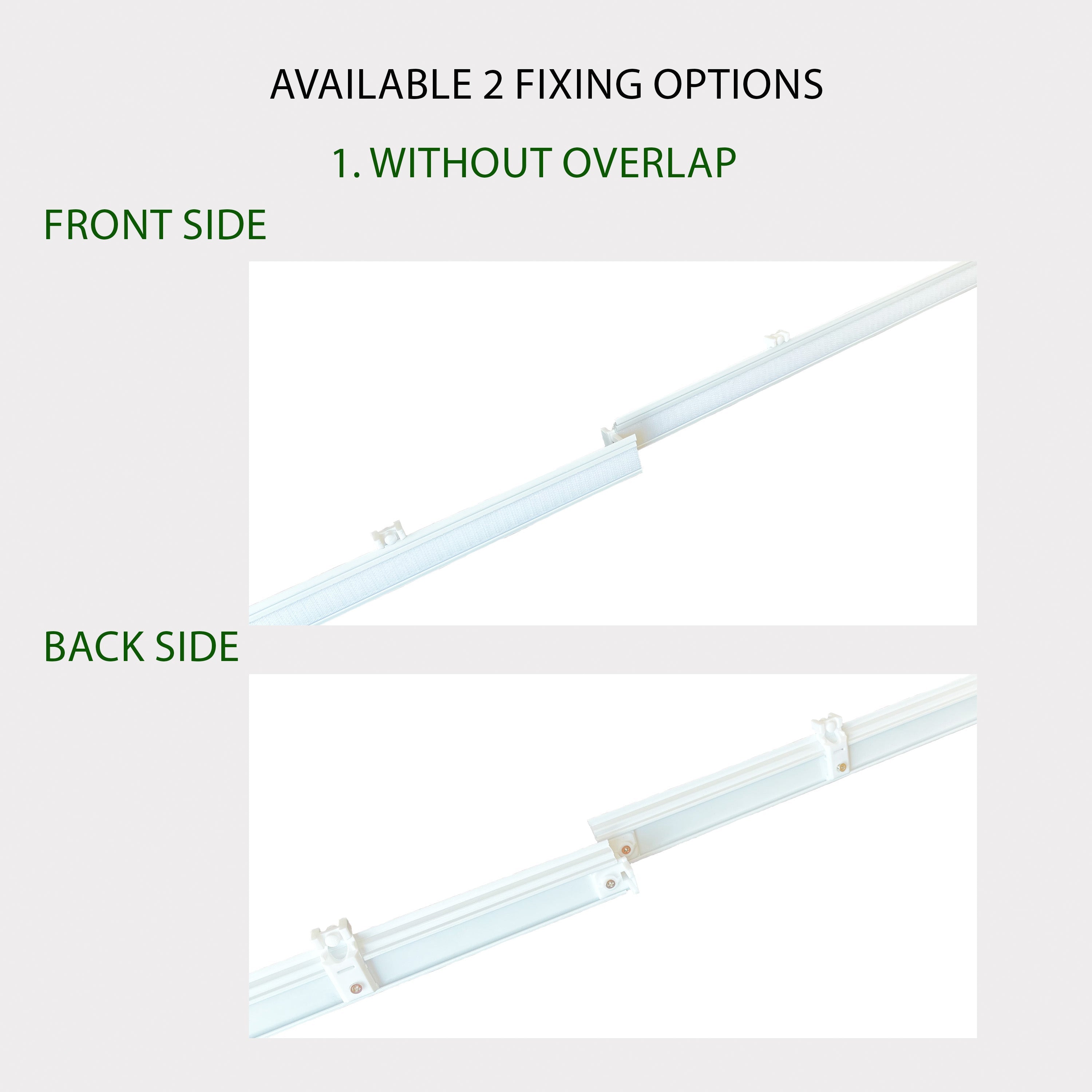 L-shape side cap for Panel Holder, white plastic side cap with screw, 1 pc, accessorise for Panel Holder / Panel Track