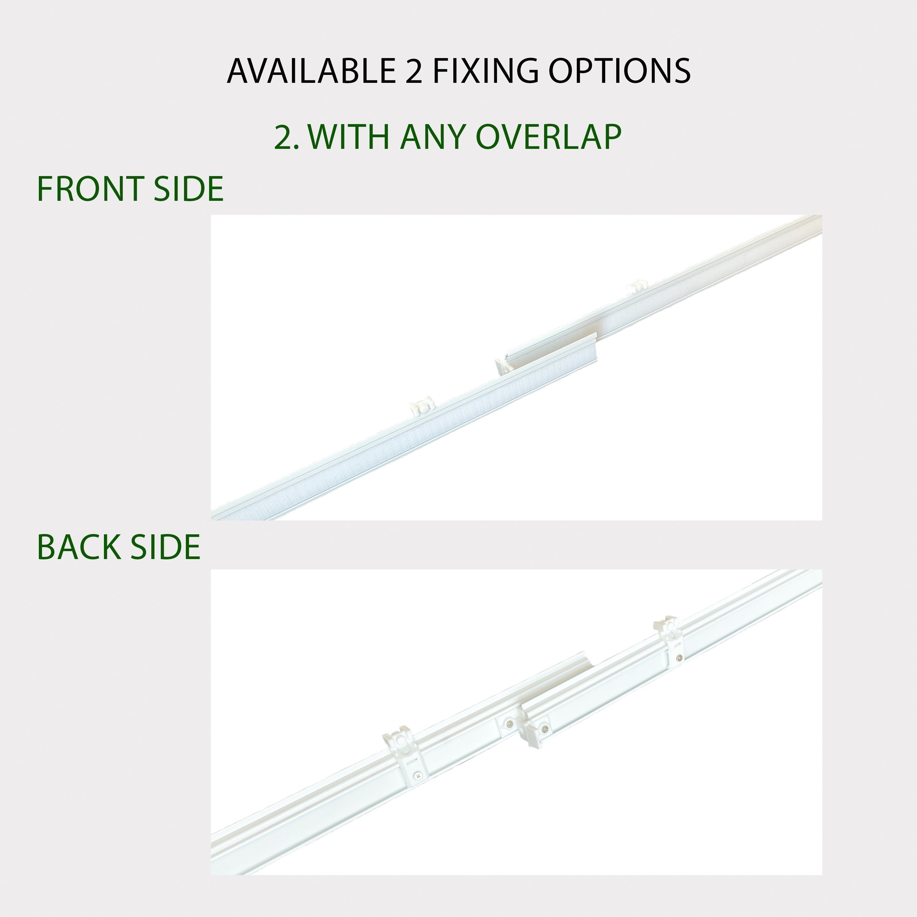 L-shape side cap for Panel Holder, white plastic side cap with screw, 1 pc, accessorise for Panel Holder / Panel Track