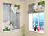 Roman Blind White Orchid and Spa Stones