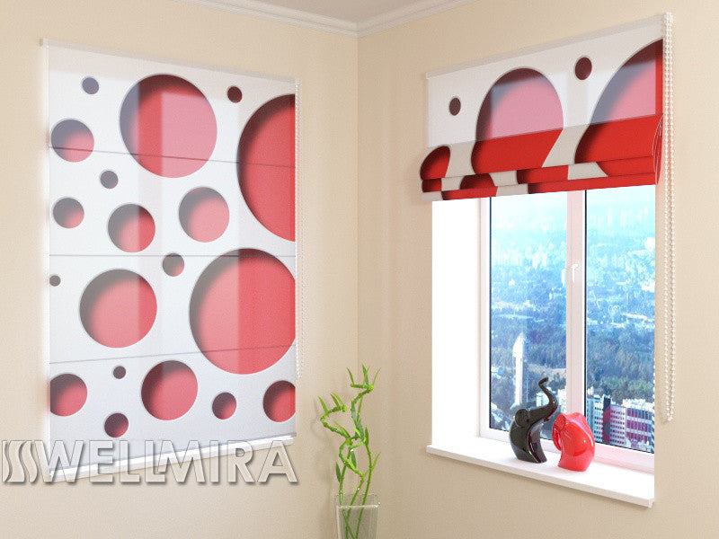 Roman Blind Red Style
