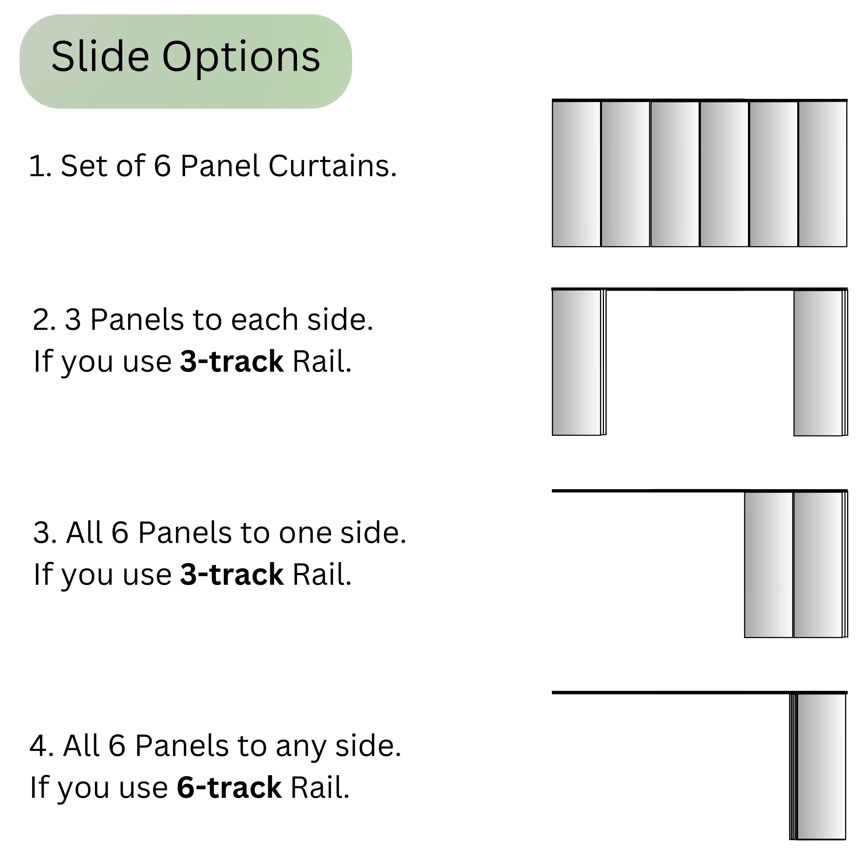 Sliding Panel Curtain Lovely White Waves