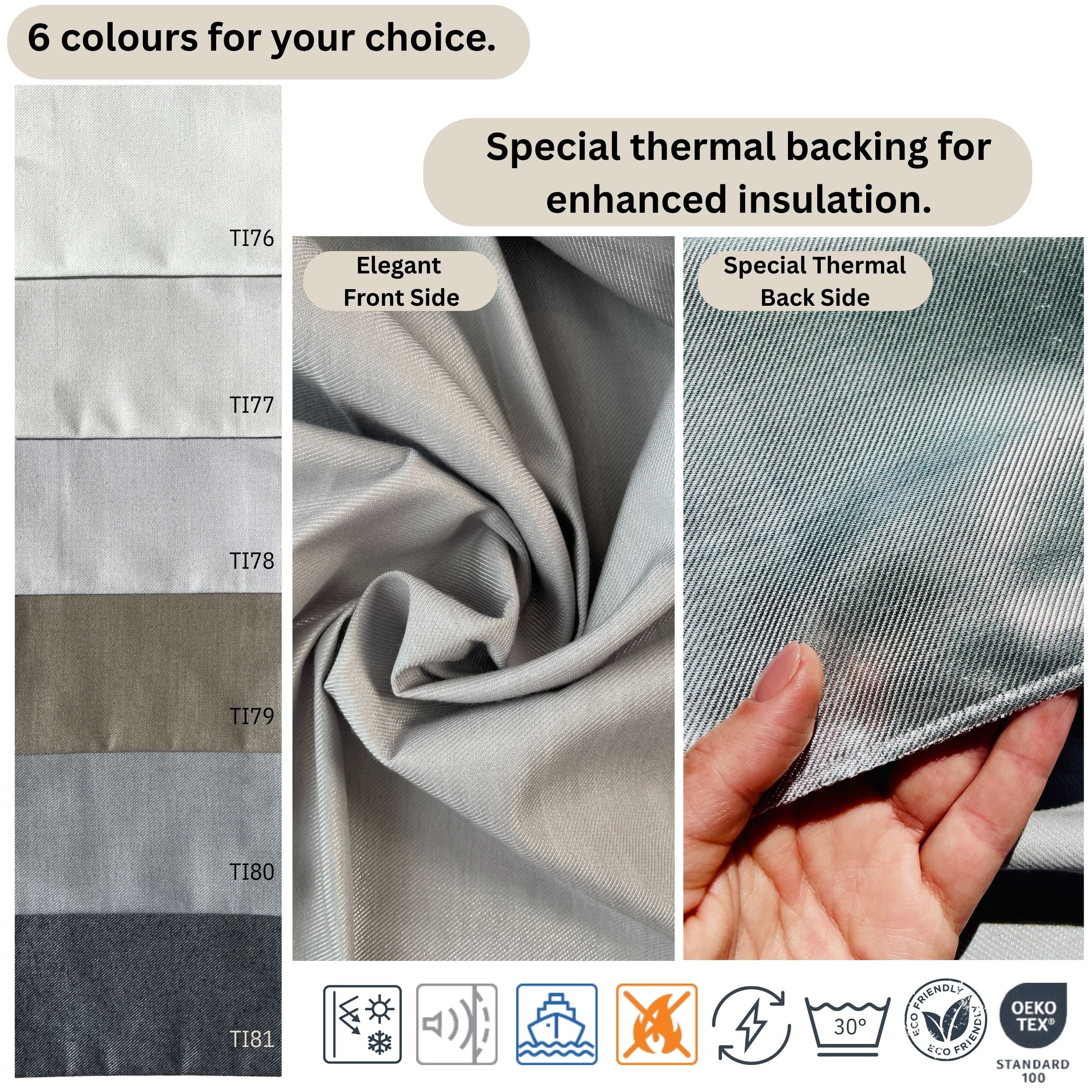Custom Thermal Insulated Curtains | Fire Resistant & IMO Certified (50% Heat Block)