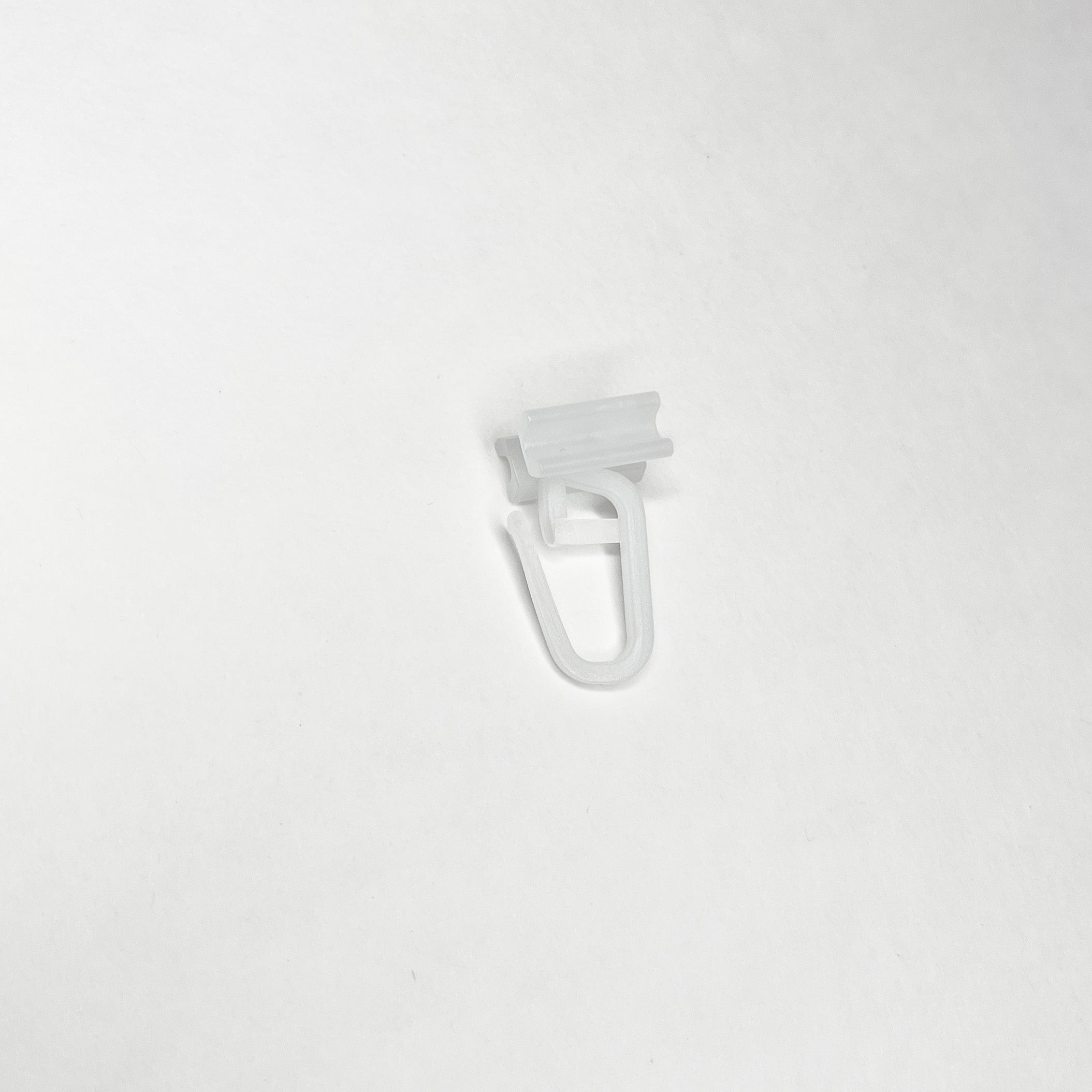 White Plastic Curtain Hooks, 10 pc pack