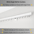 White Single Curtain Rail: Custom Sizes, Decorative Single Rail for Curtains, Sheers, and Blinds, Wall-Mount Single Track