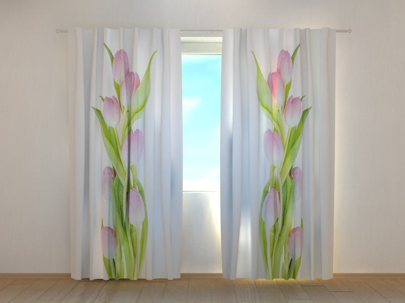 Photocurtain Amazing Pink Tulips - Wellmira