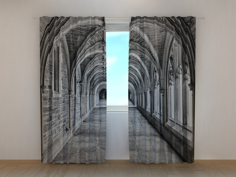 Photo Curtain Antic Stone Arched Hallway