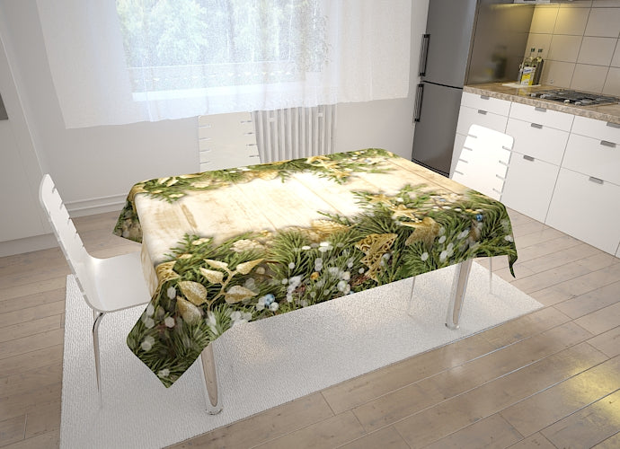 Christmas Tablecloth Fir Branches - Wellmira