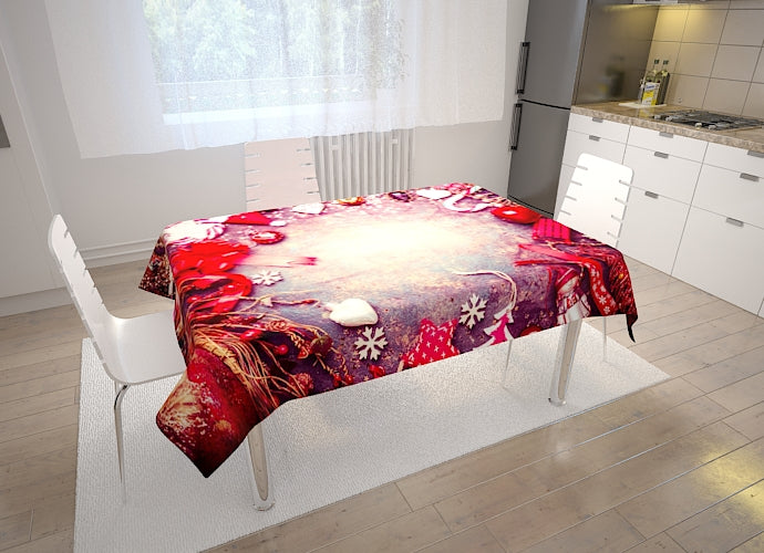 Christmas Tablecloth Red - Wellmira