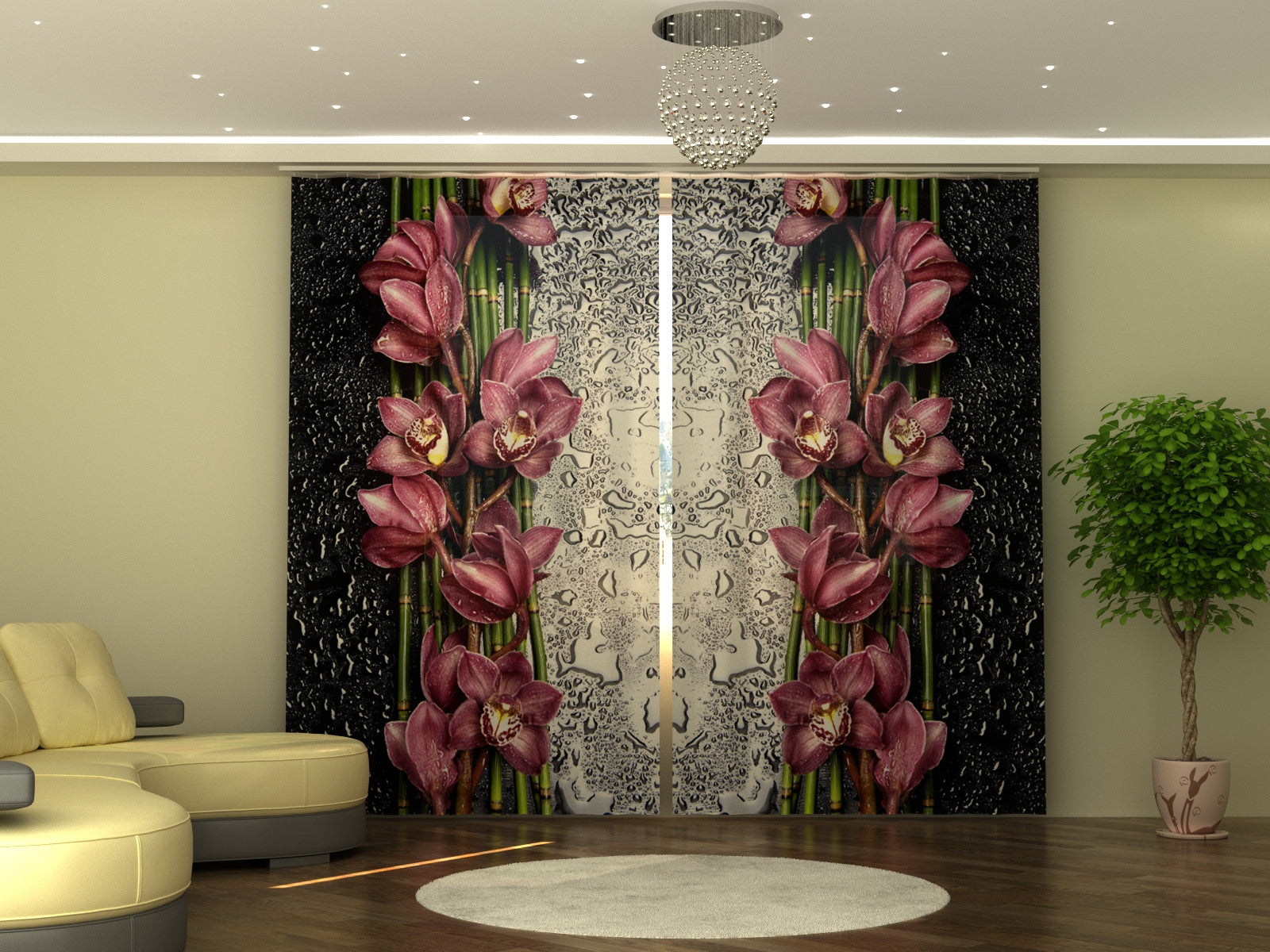 Photo-curtain  Drop of Beauty W290xH250 cm - Wellmira