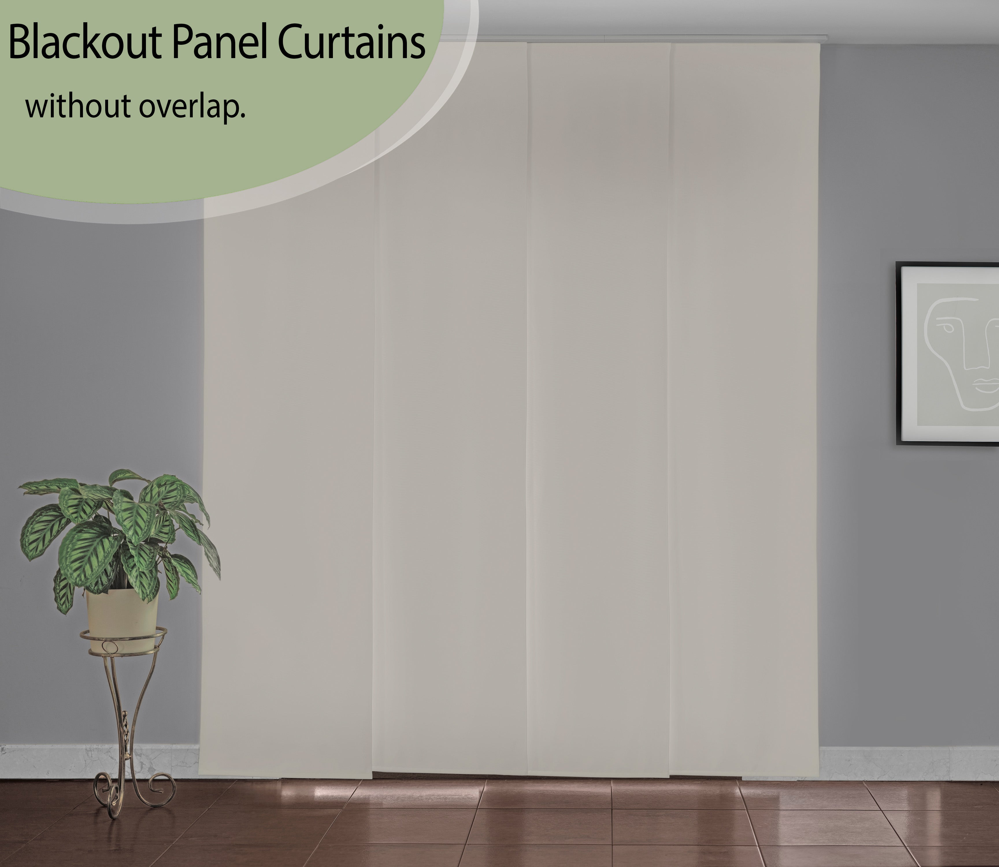 White Color Blackout Panel Curtain