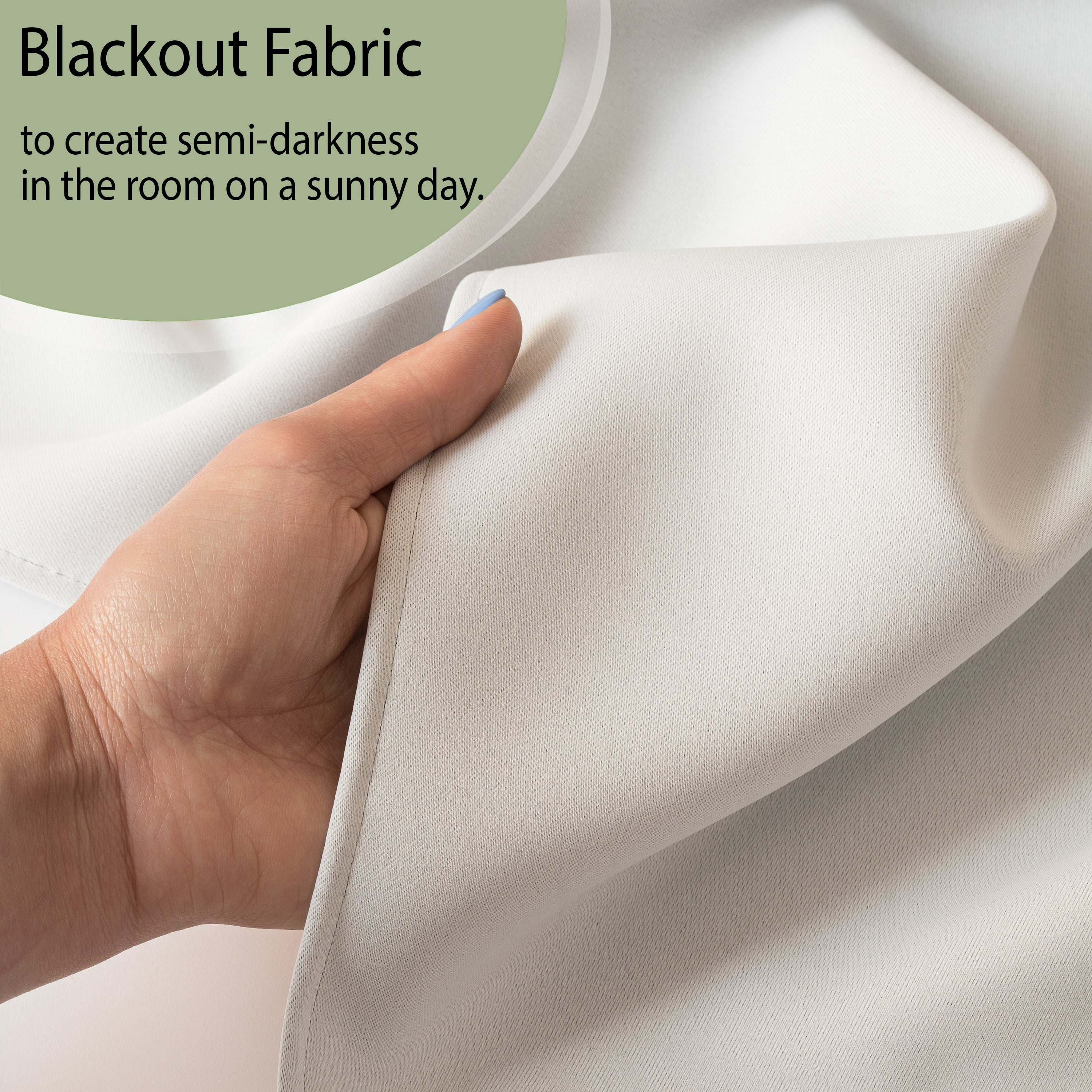 White Color Blackout Panel Curtain