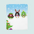 Fleece Blanket Christmas Penguins
