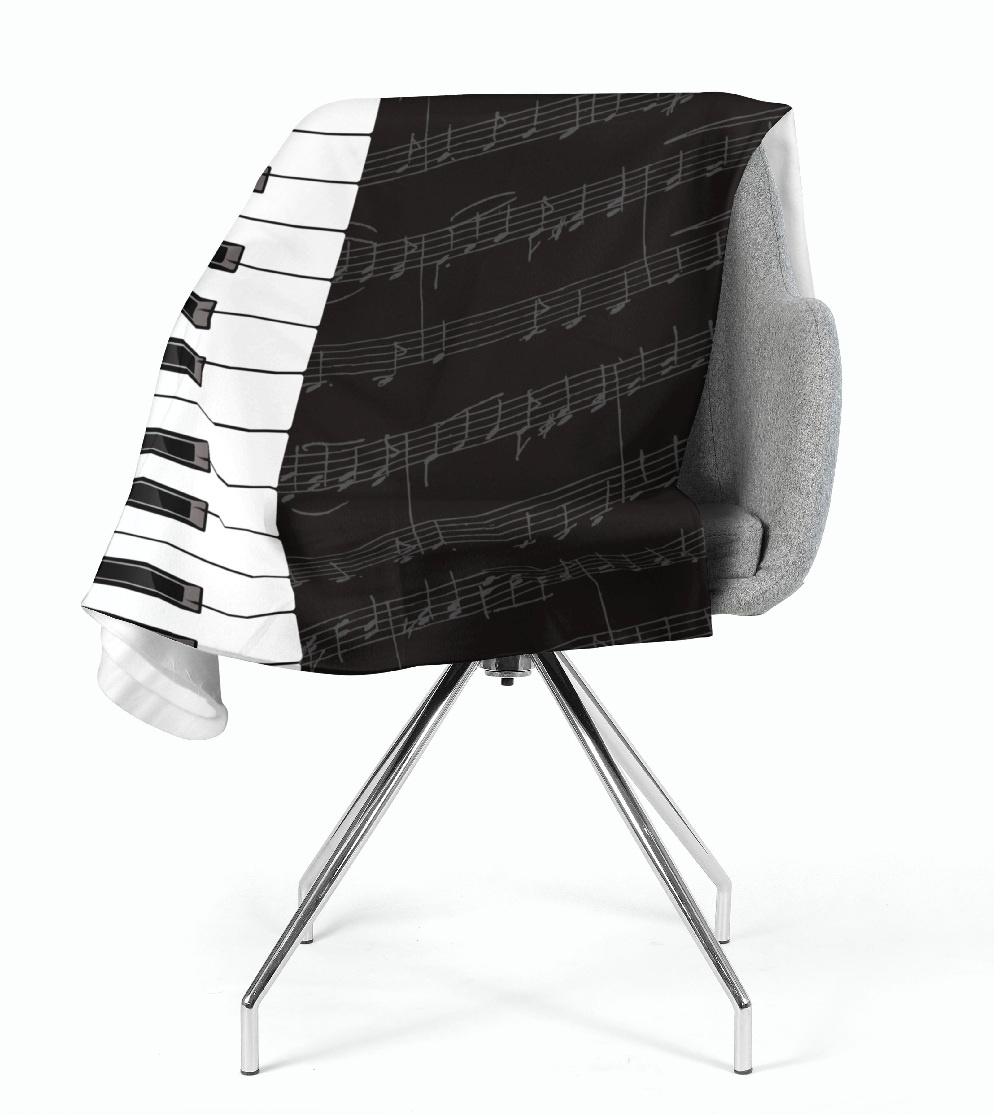 Fleece Blanket Piano Keys