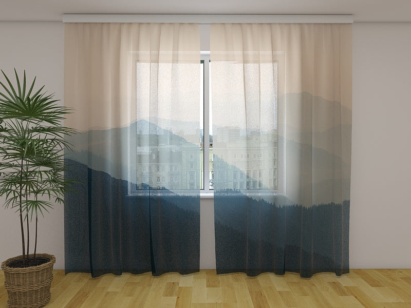 Photo Curtain Fog in the Mountains