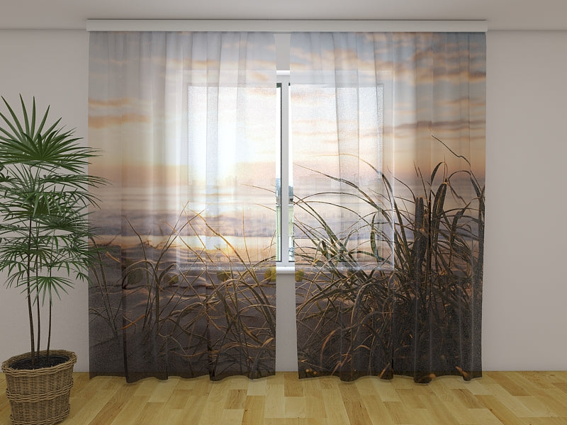Photo Curtain Warm Evening on the Beach