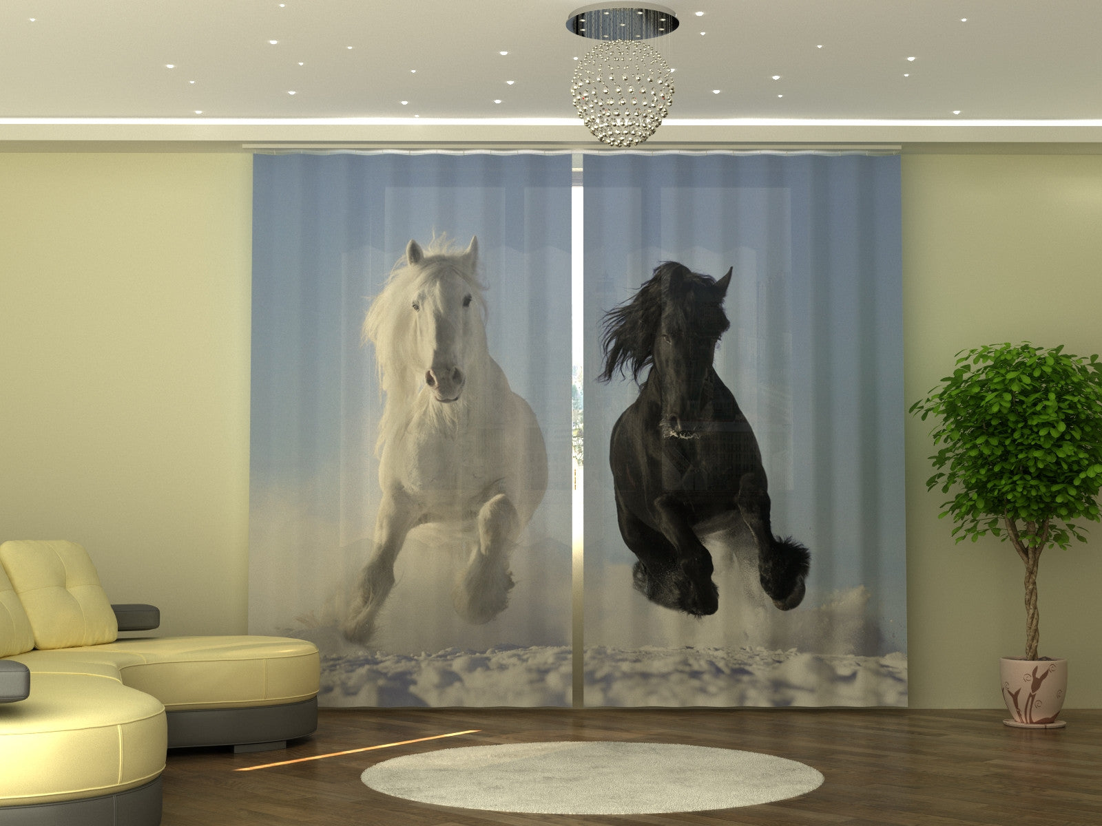 Photo-curtain Horses W290xH250 cm - Wellmira