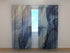 Photo Curtain Luxury Abstraction in Blue and Gold