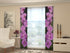Set of 2 Panel Curtains Orchids on black - Wellmira
