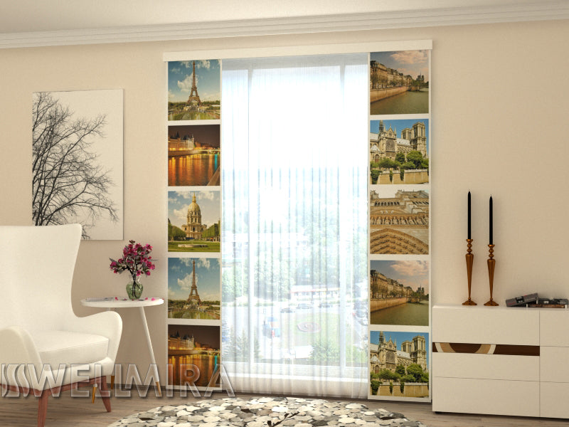 Set of 2 Panel Curtains Paris Kollage - Wellmira