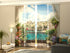 Sliding Panel Curtain Balcony with Flowers - Wellmira