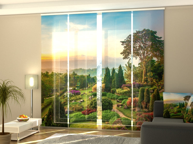 Sliding Panel Curtain Beautiful Garden - Wellmira