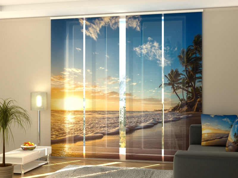 Set of 4 Panel Paradise Sunrise